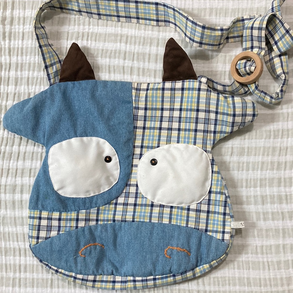 Cute denim and plaid cow purse